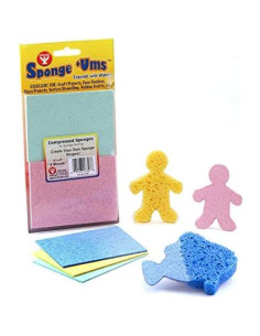 Hojas de Esponja Comprimida Hygloss 6 Pcs 7.6x10.2 cm Colores Variados 2