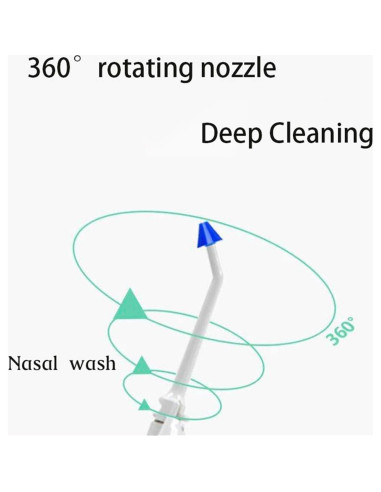 Irrigador Oral Portátil LM BODYCARE con 4 Boquillas 360