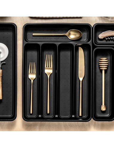 Bandeja de Cubiertos Mini Madesmart Carbón Antideslizante 5 Compartimentos