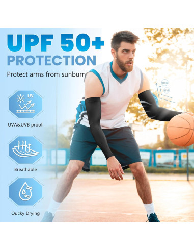 Mangas para brazos Fivali UPF 50 - 6 pares unisex