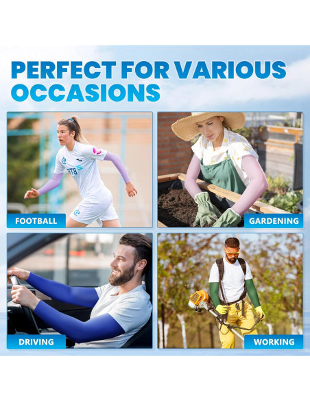 Mangas para brazos Fivali UPF 50 - 6 pares unisex