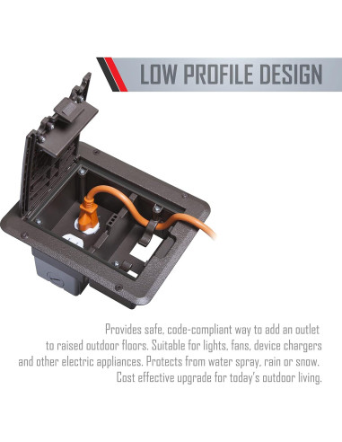 Cubierta de Deck TayMac DOC320Z 1-Gang Bronce Antideslizante