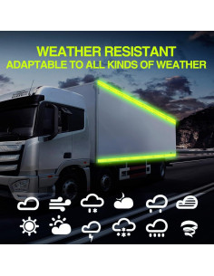 Cinta Reflectante WENFUMUSIC 5 cm x 12 m Verde Fluorescente 2