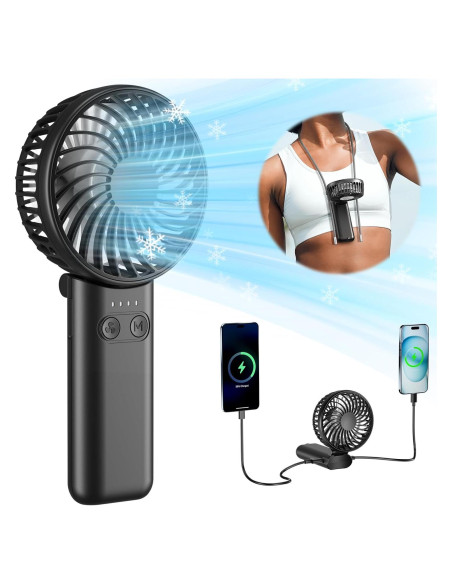 Ventilador de Mano Portátil HandFan 5200mAh 5 Velocidades