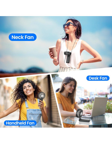 Ventilador de Mano Portátil HandFan 5200mAh 5 Velocidades