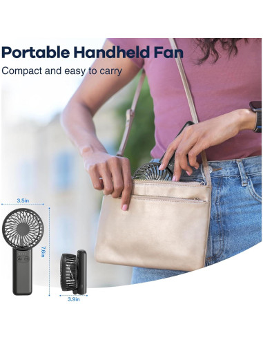 Ventilador de Mano Portátil HandFan 5200mAh 5 Velocidades