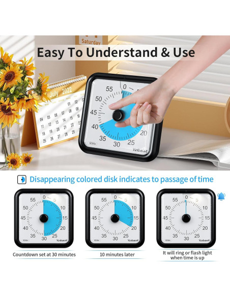 Temporizador Visual de Cuenta Regresiva Yunbaoit 16cm 60min