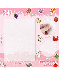 30 Hojas de Plástico Retráctil QDBNW 14.8x10.5 cm para Manualidades 2