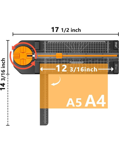 Cortadora de Papel Ecraft 4-en-1 Multifuncional 31 cm