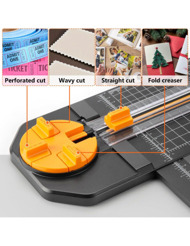 Cortadora de Papel Ecraft 4-en-1 Multifuncional 31 cm