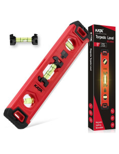 Nivel Torpedo KATA 23 cm Iluminado Magnético a Prueba de Golpes