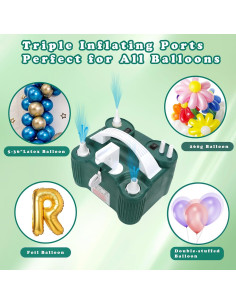 Bomba de aire eléctrica New Meetall 4 en 1 para globos y flotadores 2