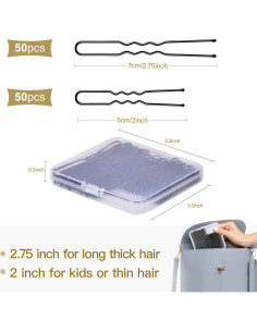 Horquillas para Cabello IKOCO 100Pcs 5.08cm y 6.99cm Negro 2