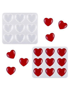 Molde de Silicona Corazón WILLBOND para Resina DIY 1 Pieza