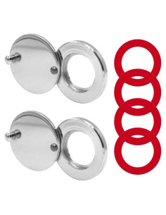 Cubierta de Mirilla KIBBEH 2 Set Plata - Seguridad y Privacidad