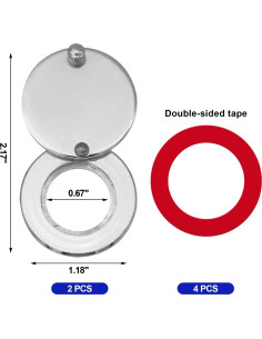 Cubierta de Mirilla KIBBEH 2 Set Plata - Seguridad y Privacidad 2