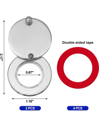 Cubierta de Mirilla KIBBEH 2 Set Plata - Seguridad y Privacidad