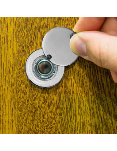 Cubierta de Mirilla KIBBEH 2 Set Plata - Seguridad y Privacidad