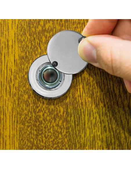 Cubierta de Mirilla KIBBEH 2 Set Plata - Seguridad y Privacidad