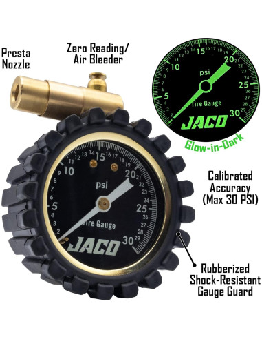 Medidor de Presión de Neumáticos JACO FTX-30 para Bicicletas