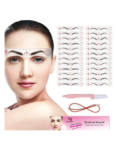 Kit de Plantillas de Cejas Reutilizables Linkinghome - 24 Formas