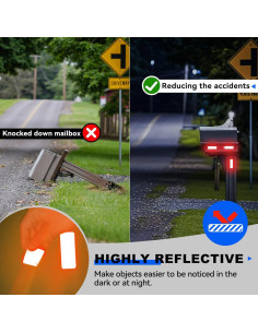 Calcomanías Reflectantes 3M DG3 Naranja Roja 20 Pcs 8x3 cm 2