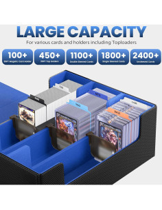 Caja de Almacenamiento de Cartas Co-opting 1800+ con Divisores 2