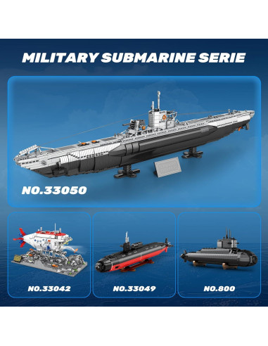 Set de Construcción Submarino U-Boat Reobrix 33050 3624 Piezas