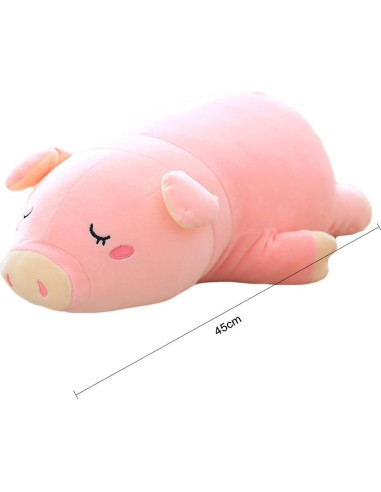 Almohada de Cerdo de Peluche Gianball 45 cm Suave y Lindo