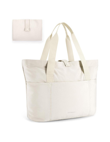 Bolsa Tote Plegable BAGSMART para Mujeres 42x15x36 cm Beige