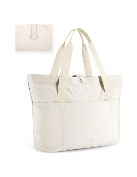 Bolsa Tote Plegable BAGSMART para Mujeres 42x15x36 cm Beige