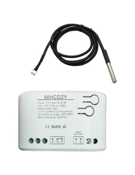 Interruptor WiFi de Temperatura Tuya 10A Contacto Seco