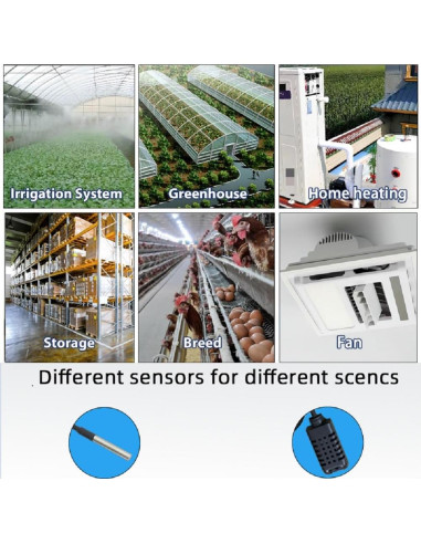 Interruptor WiFi de Temperatura Tuya 10A Contacto Seco