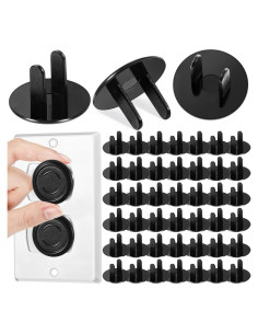 Cubiertas de Enchufes a Prueba de Niños Thyle 200 Pcs Negro