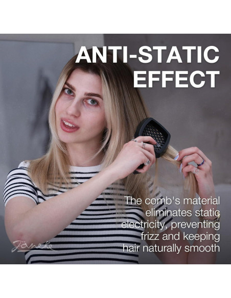 Cepillo Curvo Janeke con Mango Ergonómico para Cabello Grueso