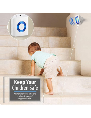 Alarma de Sensor de Movimiento EverNary con Pager Inalámbrico