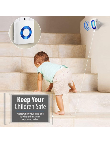 Alarma de Sensor de Movimiento EverNary con Pager Inalámbrico Alarma de Sensor de Movimiento EverNary con Pager Inalámbrico