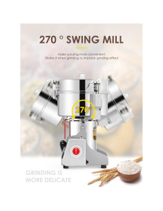 Molino Eléctrico de Granos CGOLDENWALL 1000g 3000W Seguridad Mejorada 2