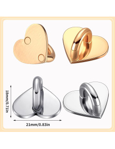 Anillo Adhesivo para Teléfono Móvil Moxweyeni - 8 Pcs Corazón 2