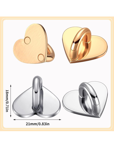 Anillo Adhesivo para Teléfono Móvil Moxweyeni - 8 Pcs Corazón