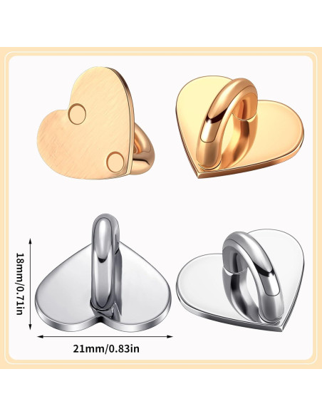 Anillo Adhesivo para Teléfono Móvil Moxweyeni - 8 Pcs Corazón