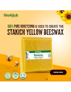 Cera de Abeja Amarilla Stakich 0.45 kg Natural Triple Filtrado 2
