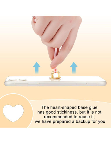 Anillo Adhesivo para Teléfono Móvil Moxweyeni - 8 Pcs Corazón