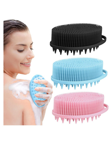 Exfoliador de Cuerpo 2 en 1 PQRUU Silicona Masajeador