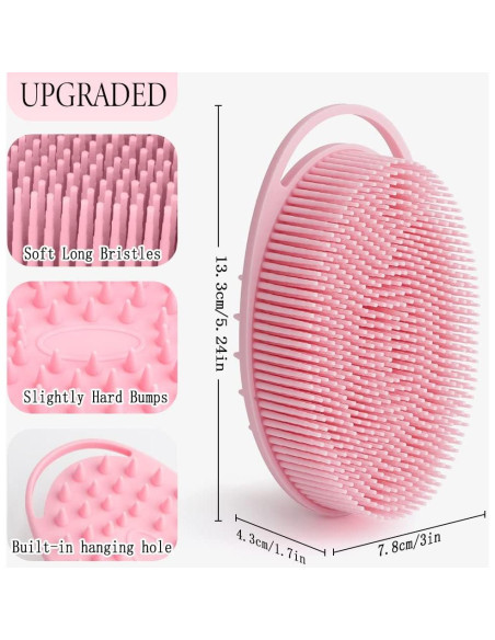 Exfoliador de Cuerpo 2 en 1 PQRUU Silicona Masajeador