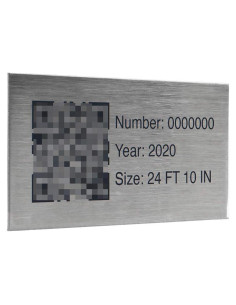 Etiqueta QR Acero Inoxidable PlaqueMaker 7.62x3.81 cm