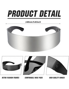 12 Pares Gafas Cibernéticas Futuristas Copkim para Disfraces 2