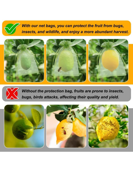 Bolsas de Protección para Frutas Shintop 100 Pcs 10x15 cm Verde