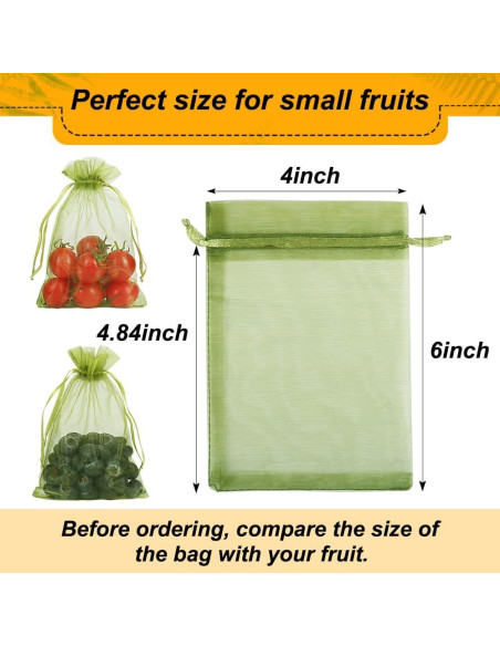 Bolsas de Protección para Frutas Shintop 100 Pcs 10x15 cm Verde