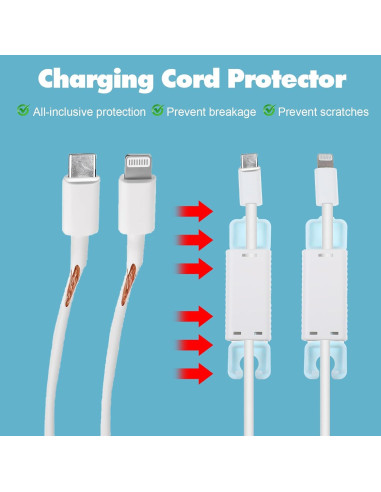 10 Protectores de Cables USB a Prueba de Bebés - PVC